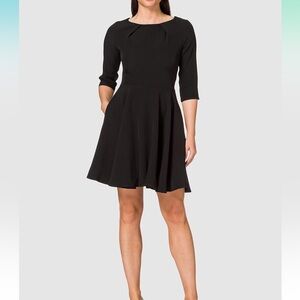 NWT Closet London black skater dress